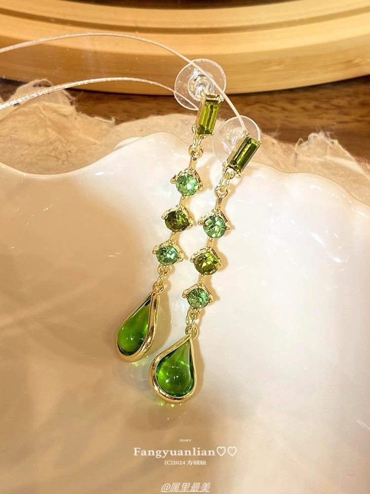 Drop Earring Teardrop Rhinestone