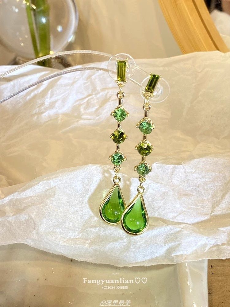 Drop Earring Teardrop Rhinestone