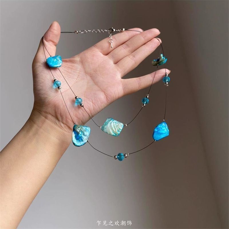 Irregular Gemstone Necklace Beaded Layered