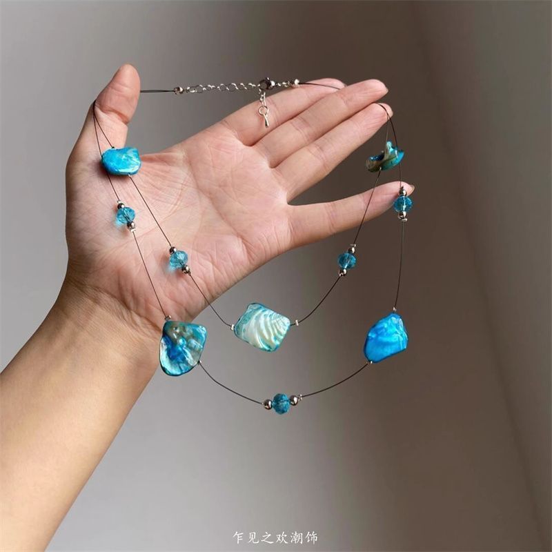 Irregular Gemstone Necklace Beaded Layered