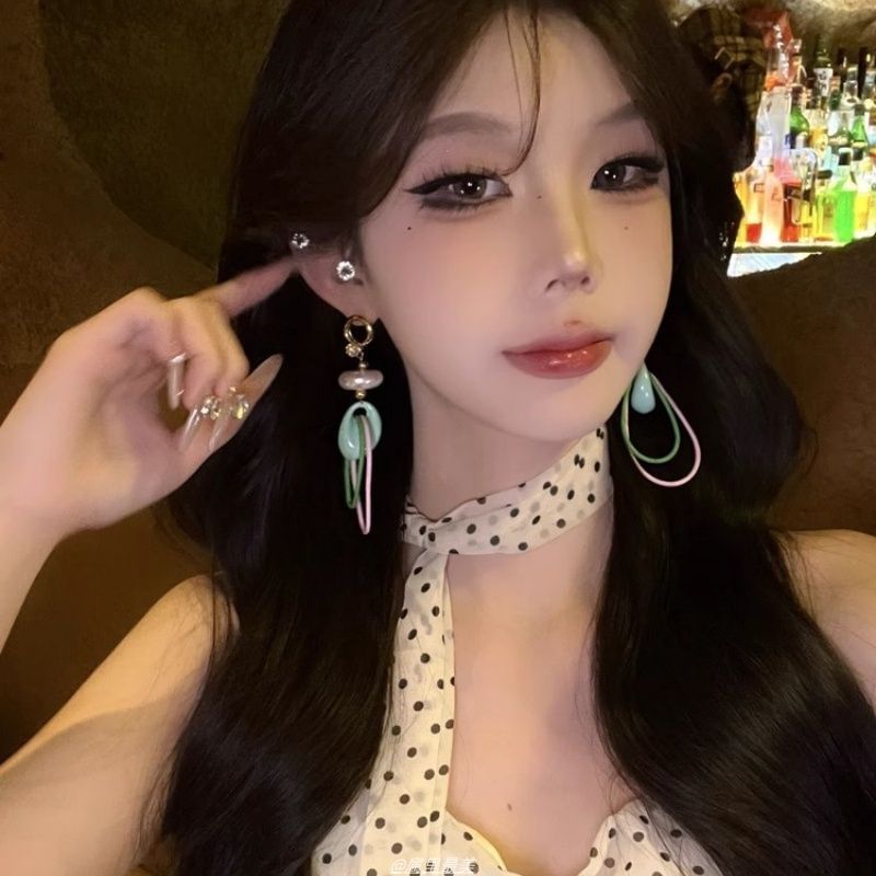 Pearl Drop Faux Rhinestone Earring