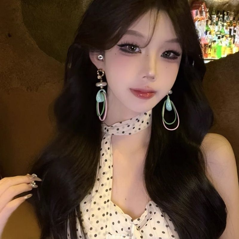 Pearl Drop Faux Rhinestone Earring