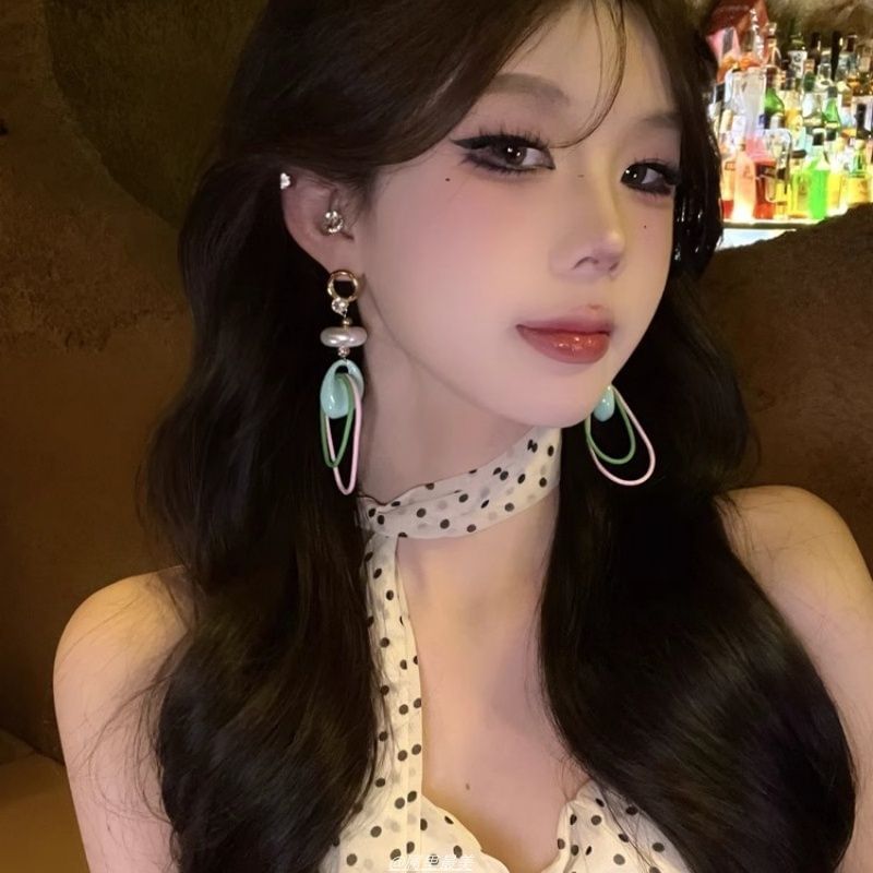 Pearl Drop Faux Rhinestone Earring