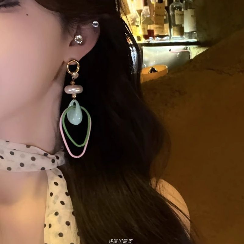 Pearl Drop Faux Rhinestone Earring