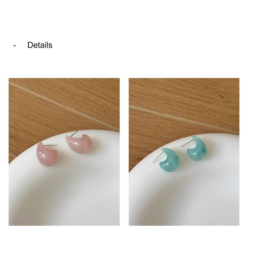 Earring Water Drop Glazed Leverback