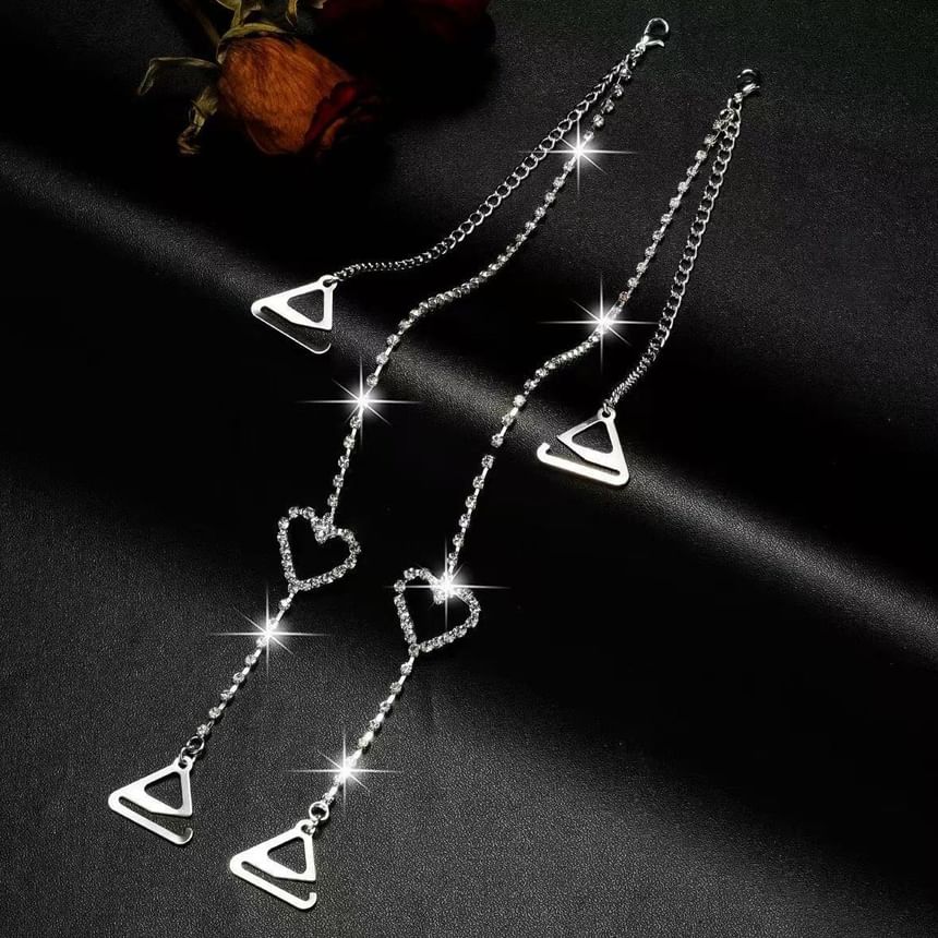 CZ Strap Heart Bra