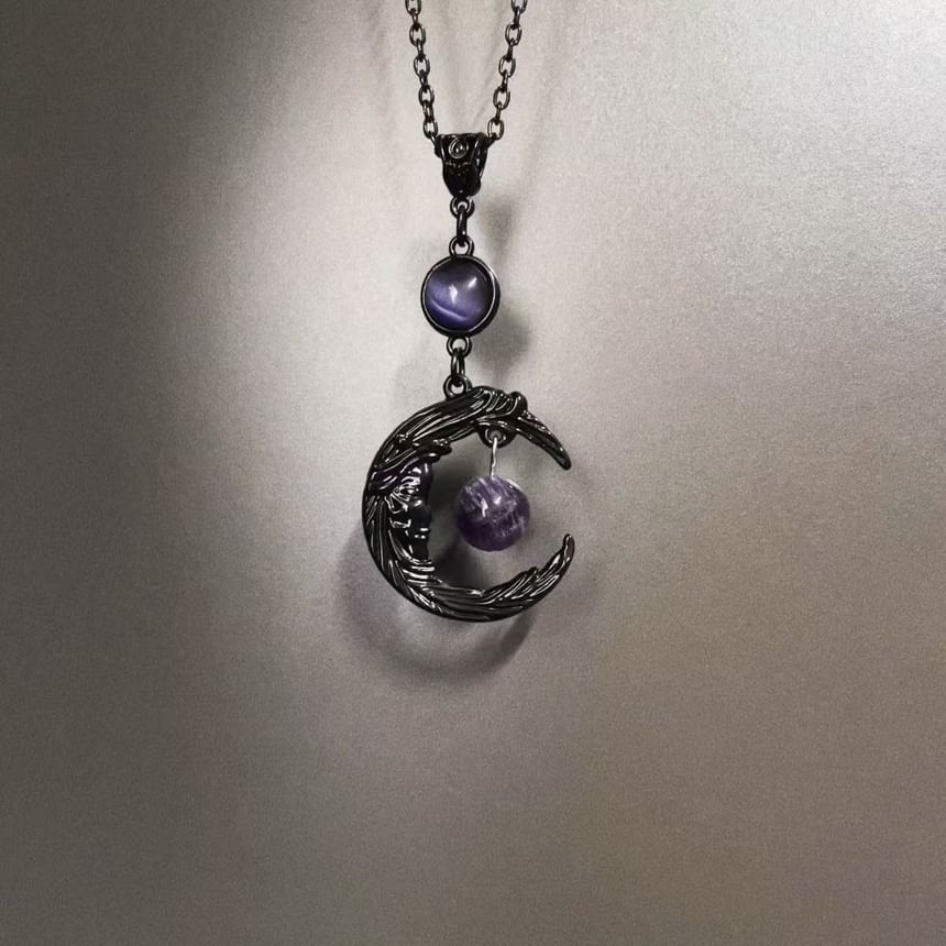 Necklace Beaded Moon