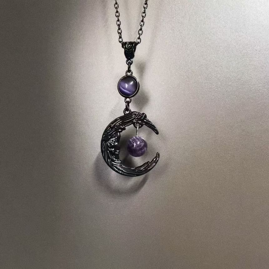 Necklace Beaded Moon