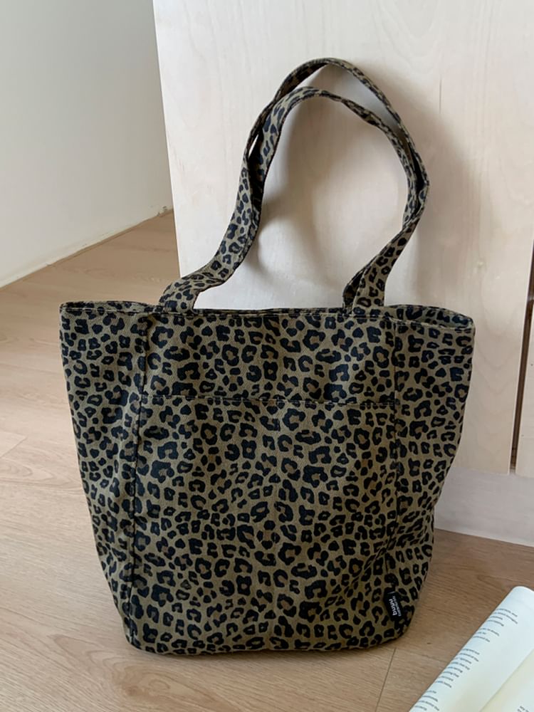 Print Tote Bag Leopard