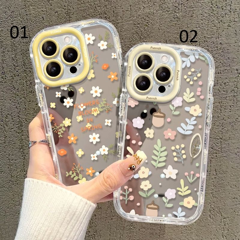 Phone Floral Case Mirrored