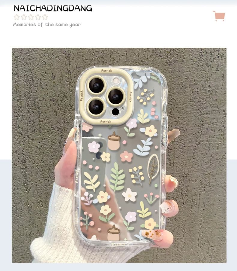 Phone Floral Case Mirrored