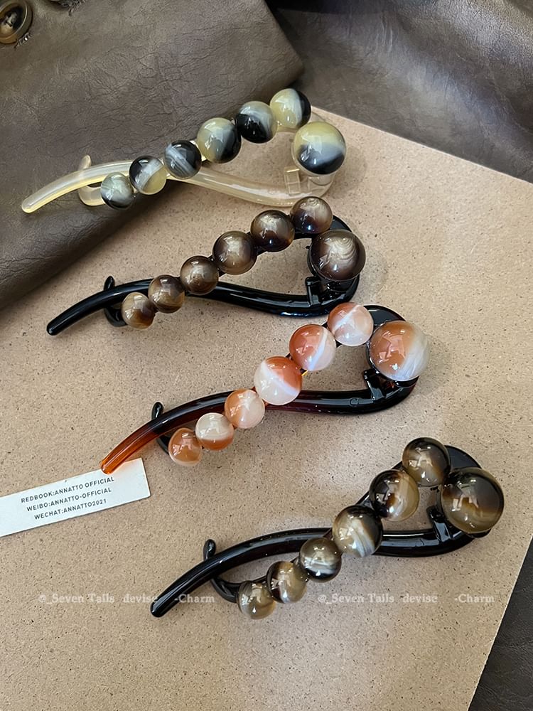 Acrylic Bead Hair Clip