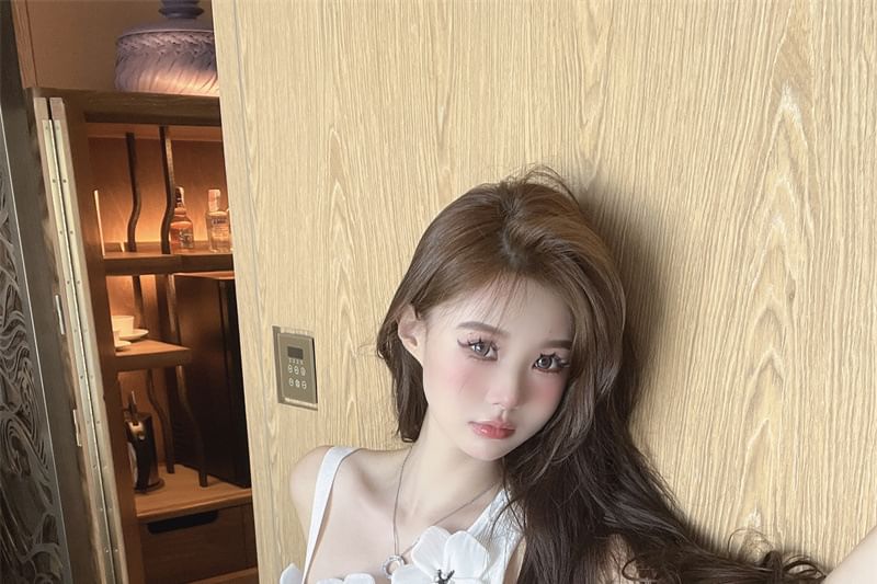 Floral Crop Top Tank Asymmetrical