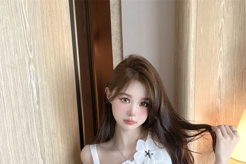 Floral Crop Top Tank Asymmetrical