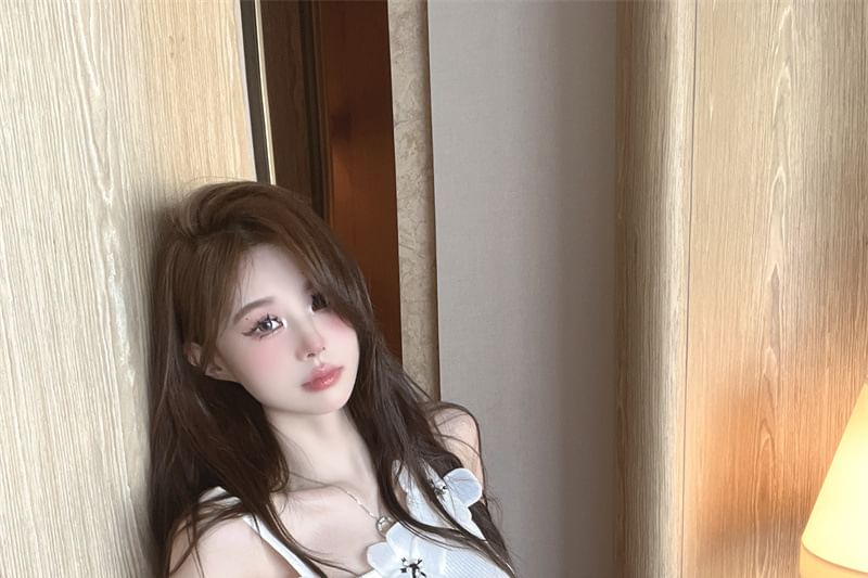 Floral Crop Top Tank Asymmetrical