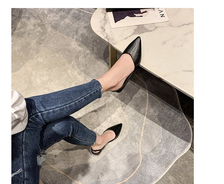Slingback Pumps Pointed Toe