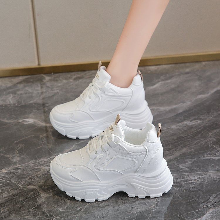 Panel Wedge Sneakers Platform Hidden