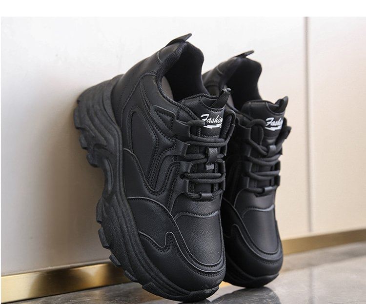 Panel Wedge Sneakers Platform Hidden