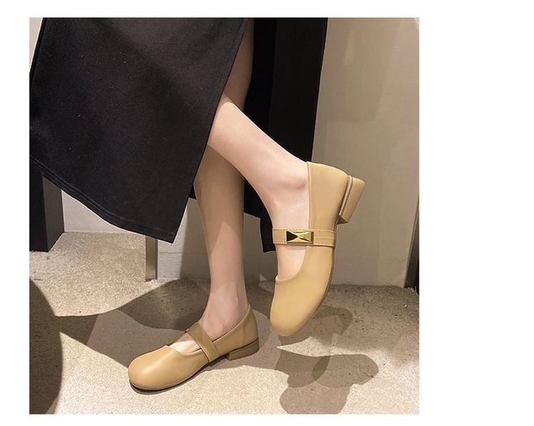 Jane Leather Shoes Faux Mary
