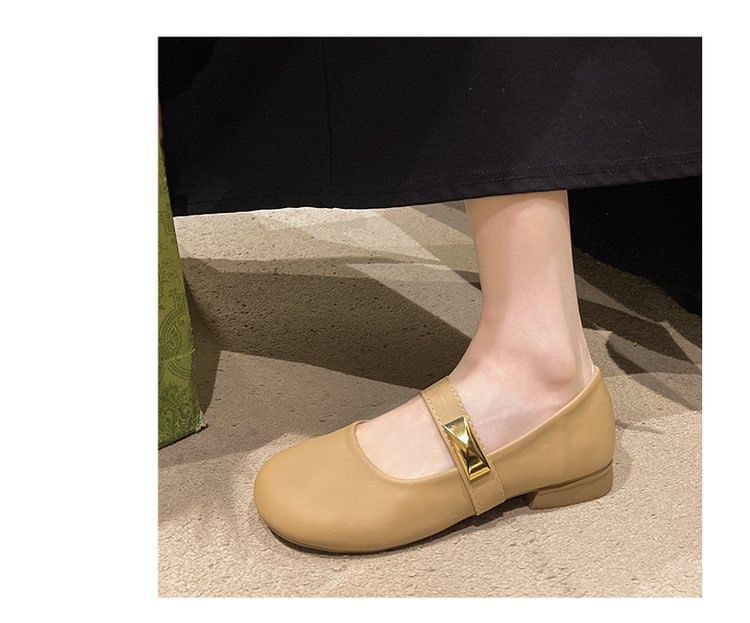 Jane Leather Shoes Faux Mary