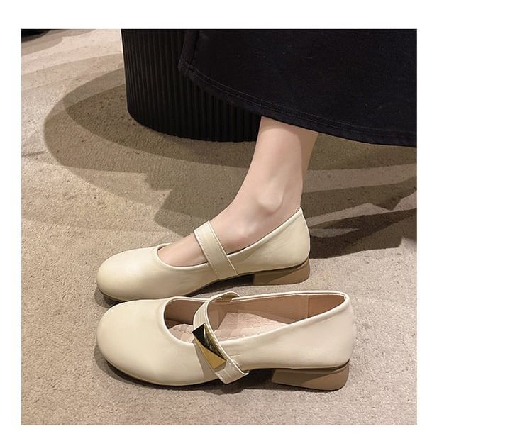 Jane Leather Shoes Faux Mary
