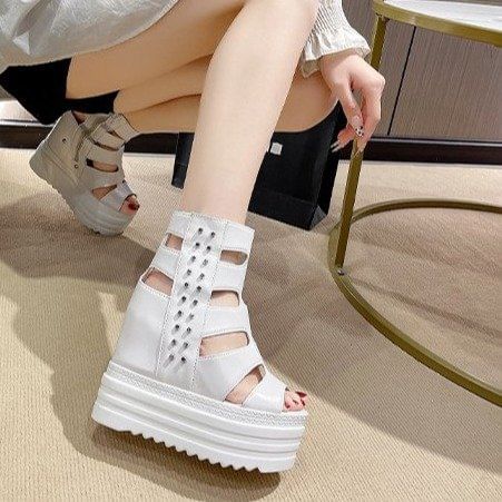 Studded Gladiator Platform Sandals