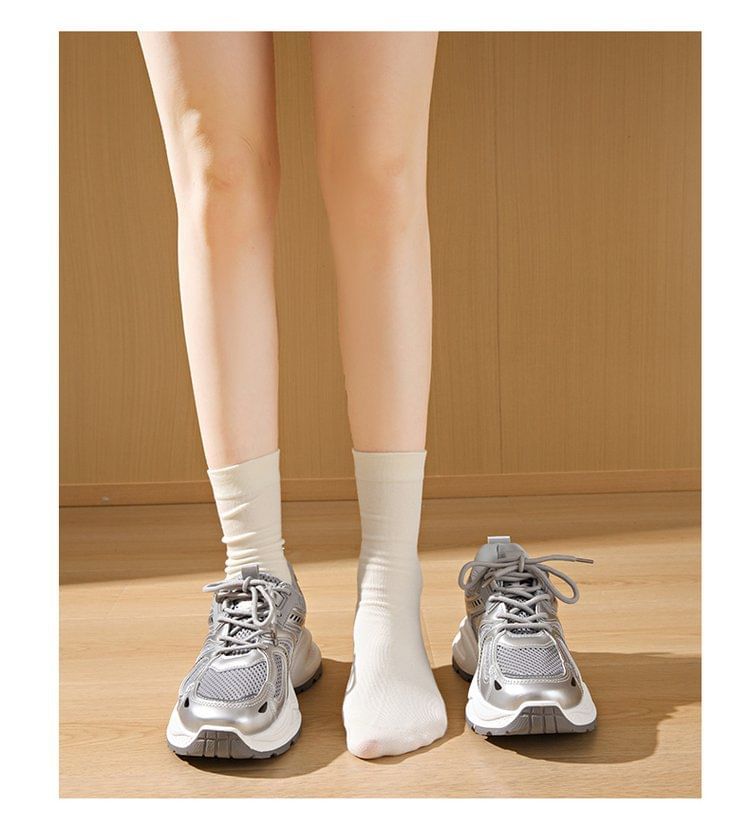 Sneakers Platform Mesh Panel