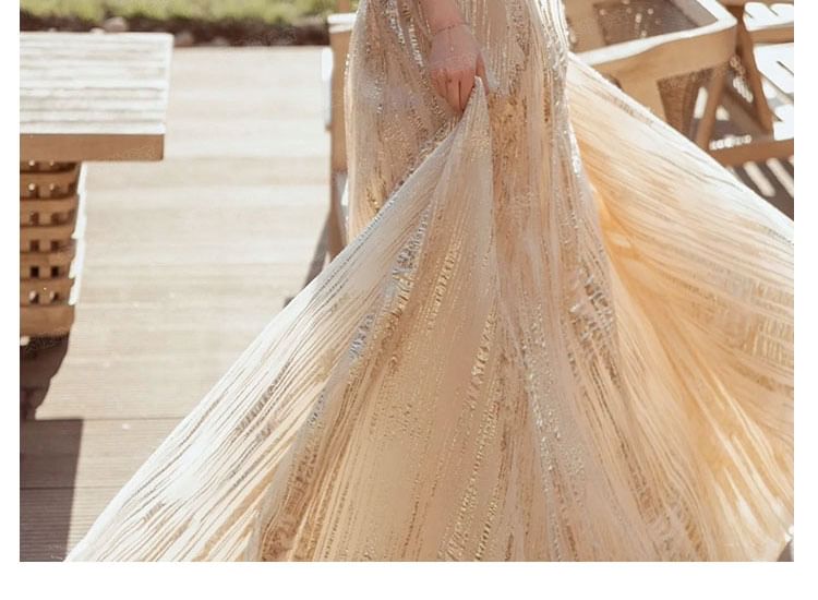 A-Line Strap Spaghetti Rhinestone Gown Evening