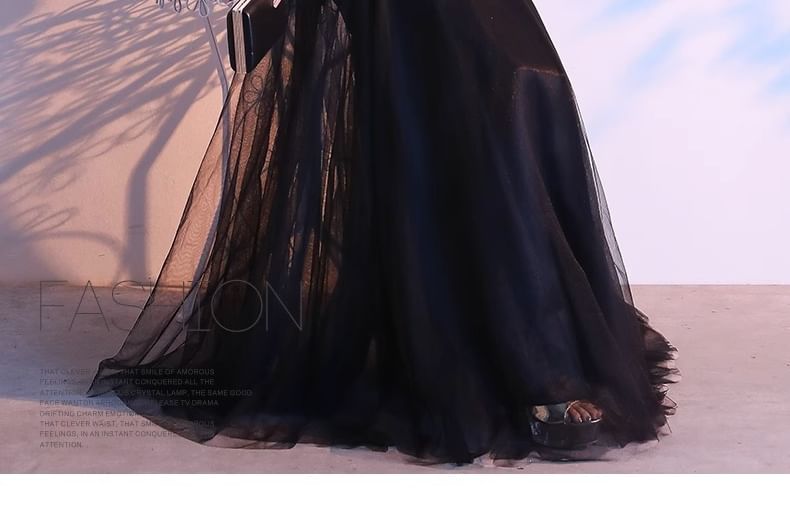 Designs) Panel A-Line Gown Lace Short-Sleeve Evening (Various