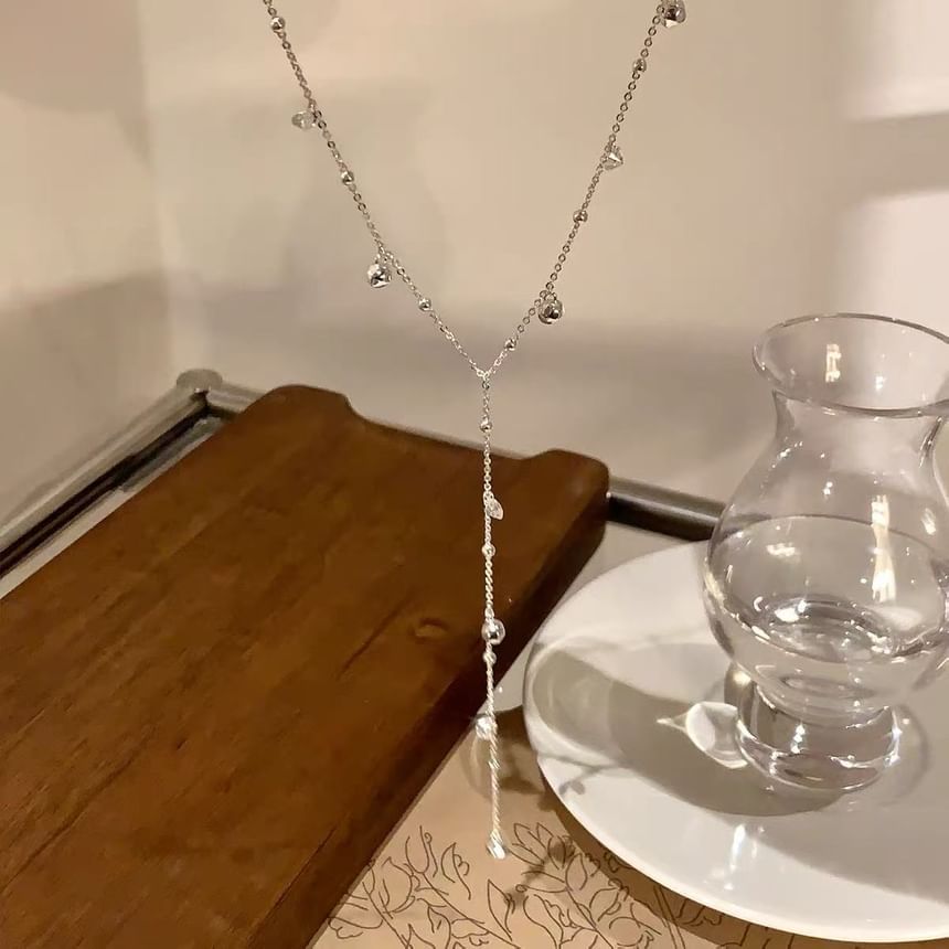 Chain Bead Necklace Station Lariat