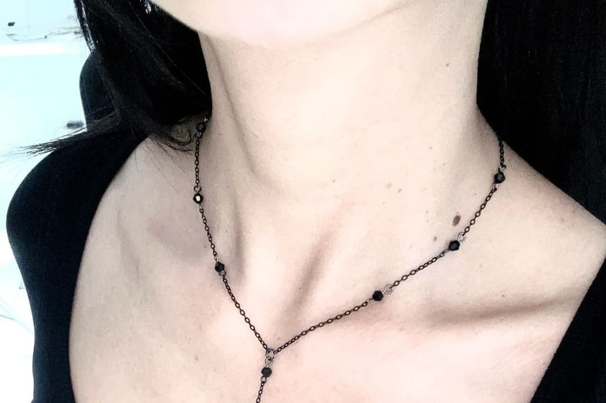 Necklace Station Chain Faux Crystal