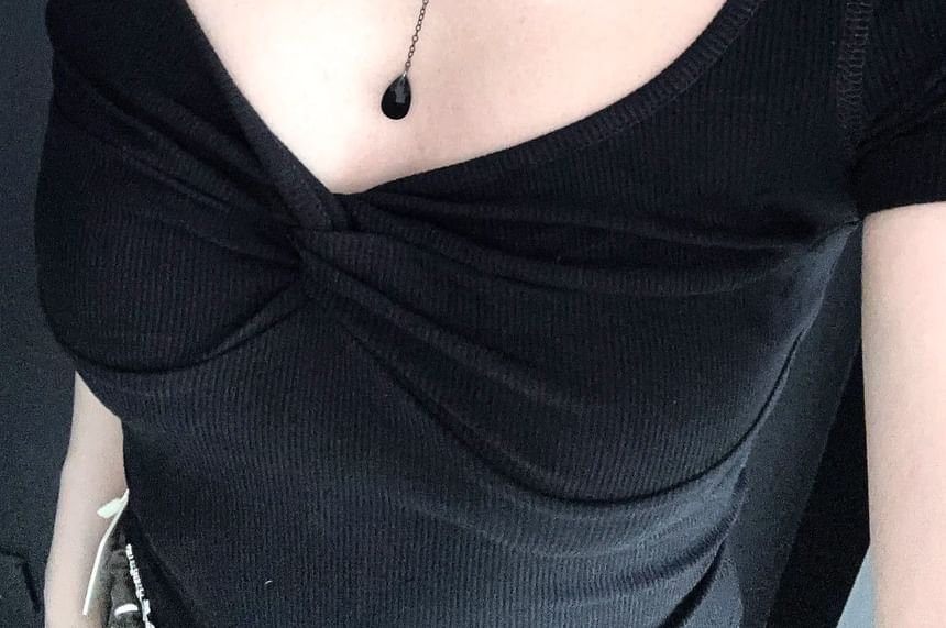 Necklace Station Chain Faux Crystal