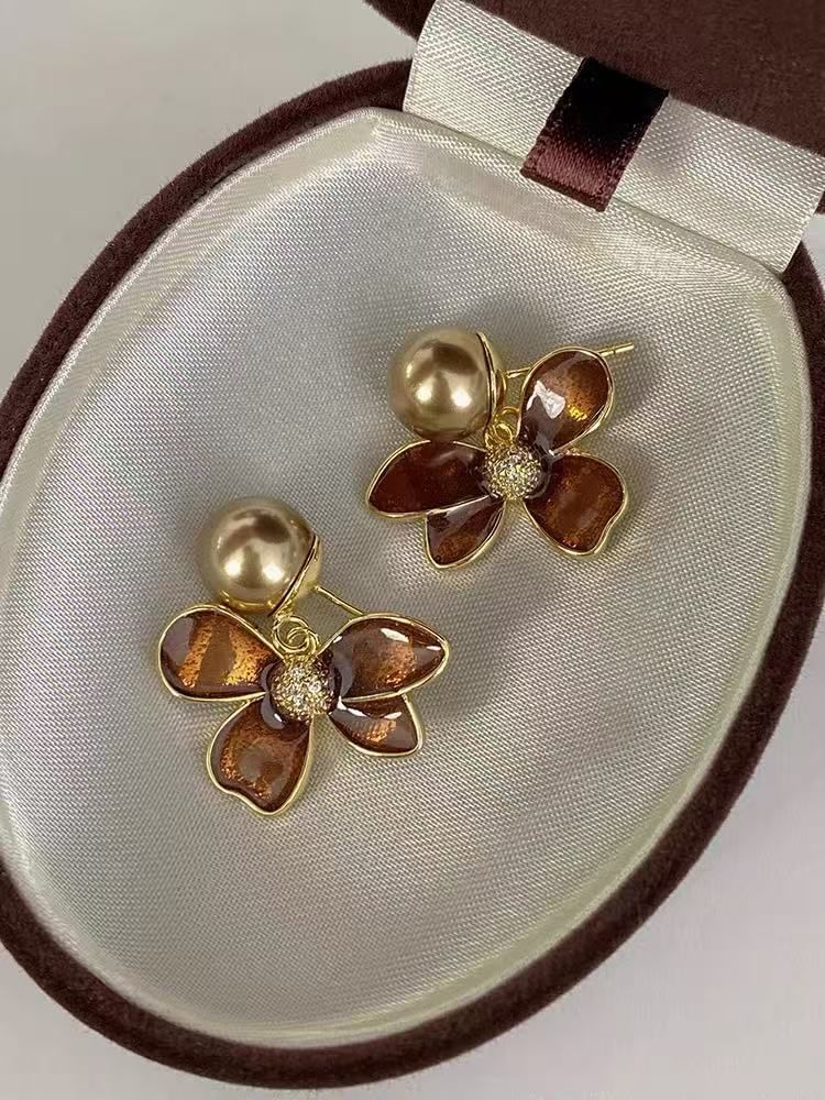 Flower Drop Earring Glaze