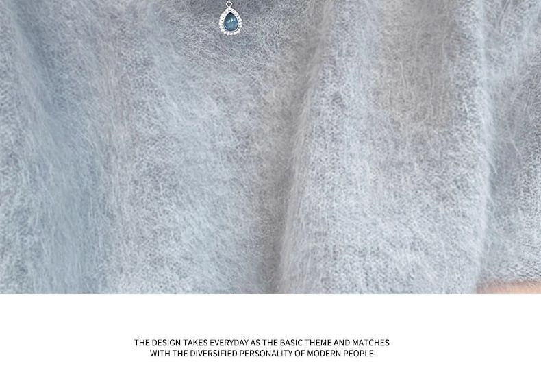 Layered Pearl Pendant Gemstone Faux Necklace