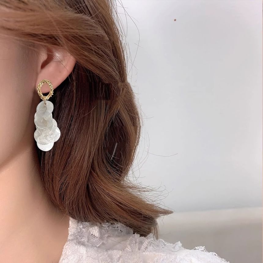 Fringed Shell Drop Earring