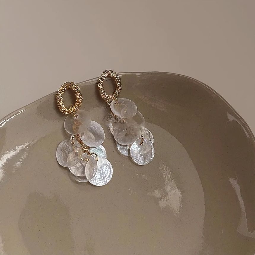 Fringed Shell Drop Earring