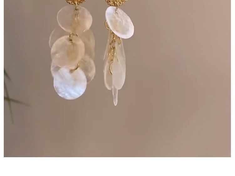 Fringed Shell Drop Earring