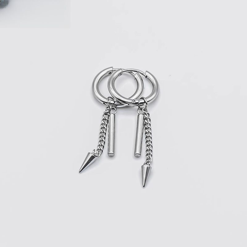 Spike Earring Hoop Bar Drop