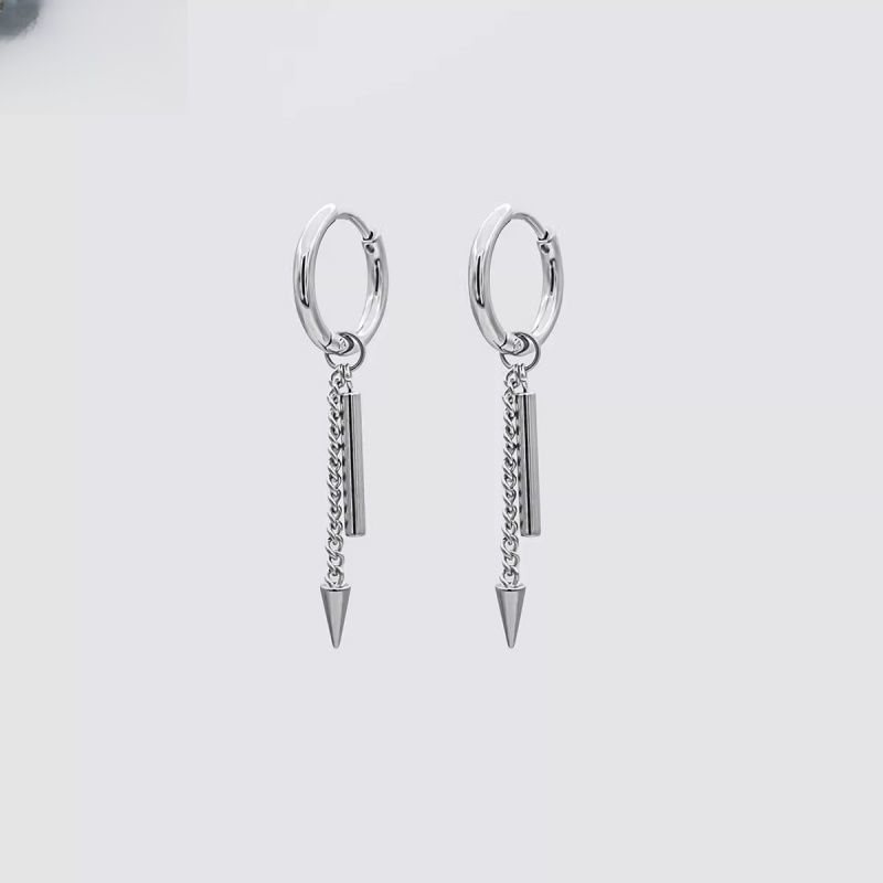 Spike Earring Hoop Bar Drop