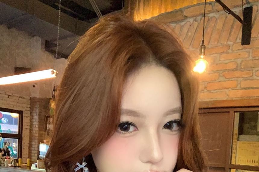 Faux Earring Pearl Bow Fringed Drop