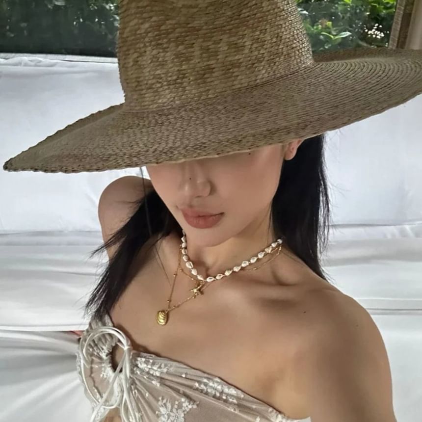 Chain Pendant Station Starfish Set: Necklace Shell +