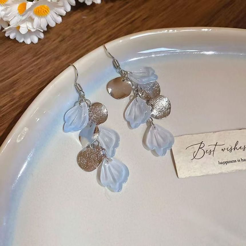 Hook Shell Fringed Drop Earring