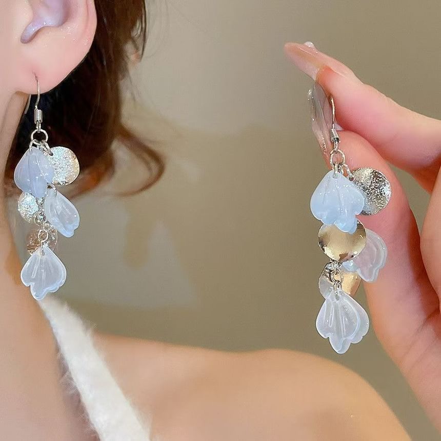 Hook Shell Fringed Drop Earring