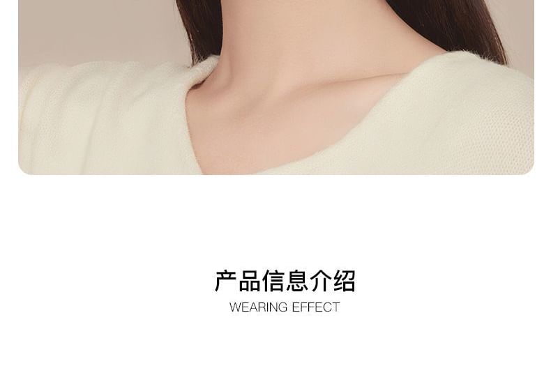 Asymmetrical Earring Faux Drop Glitter Pearl