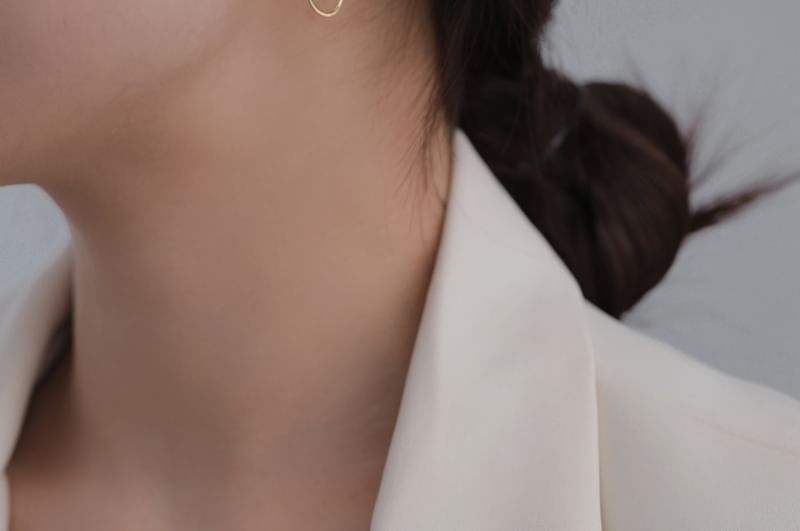 Earring Silver Hoop Sterling 925 Layered