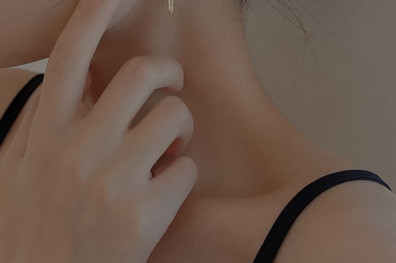 Cuff Ear Hoop Chain Set: Silver + Sterling Plain Earring 925