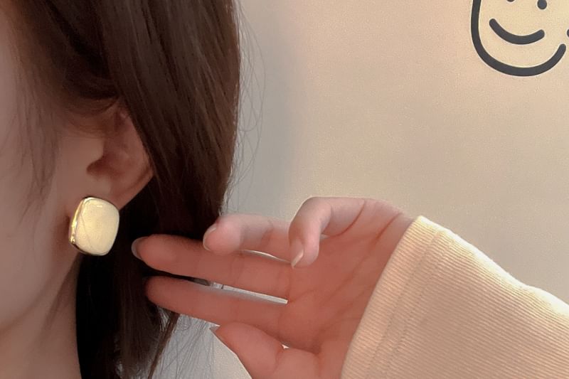 925 Square Sterling Stud Earring Silver