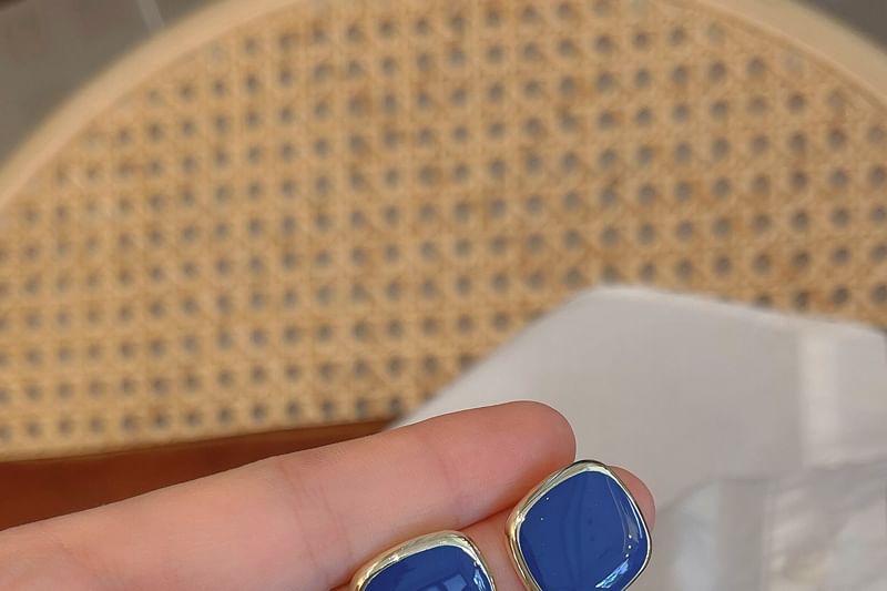 925 Square Sterling Stud Earring Silver