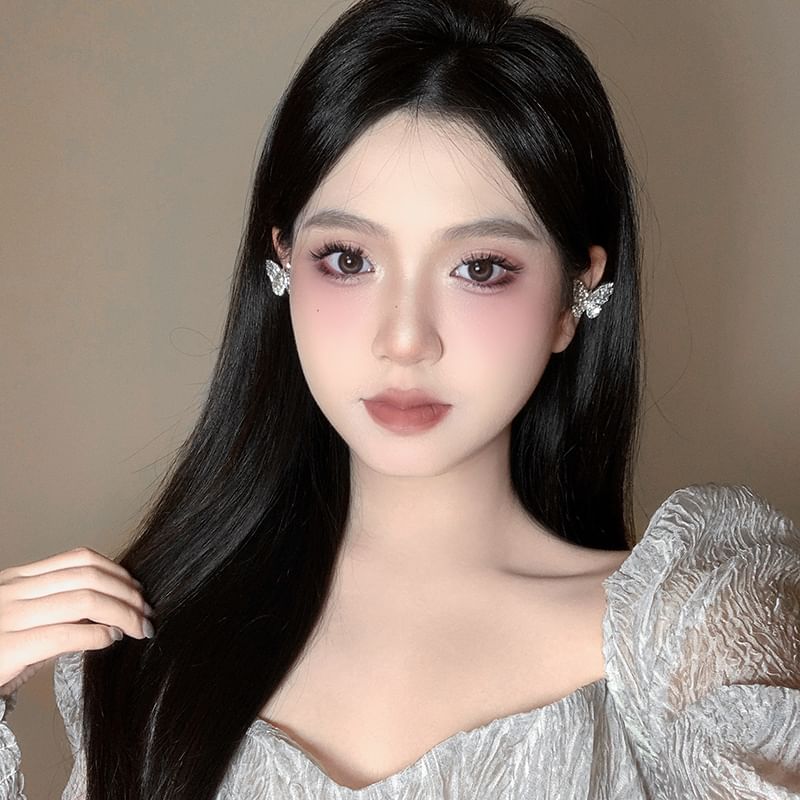 Rhinestone Cuff Butterfly Ear