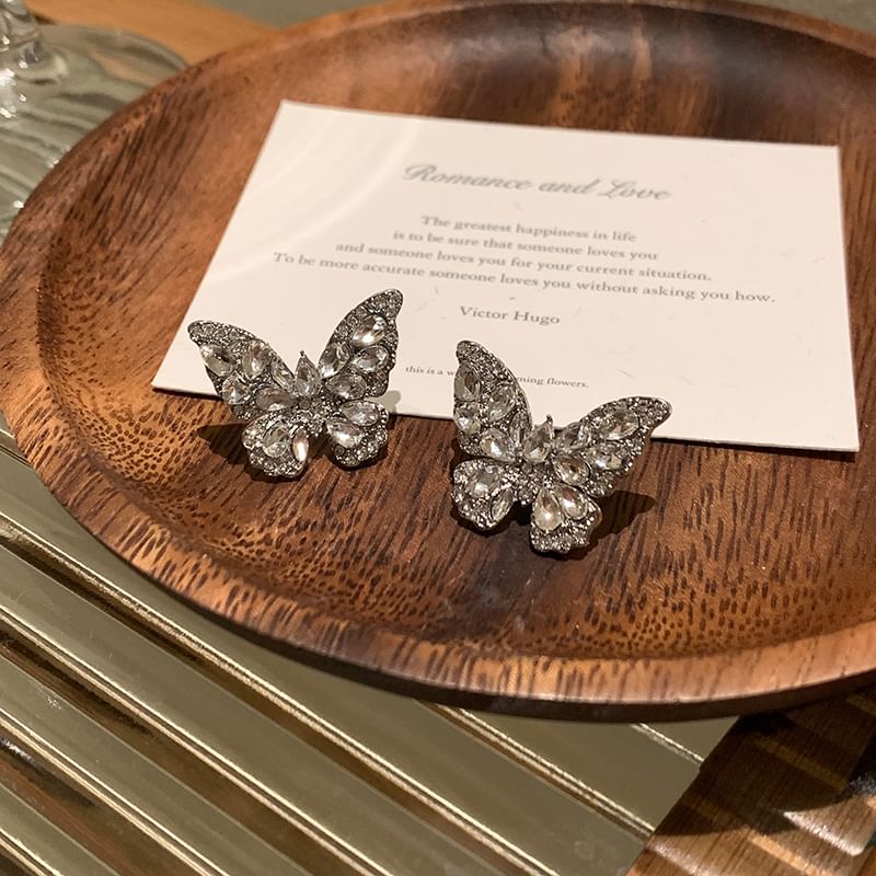 Rhinestone Cuff Butterfly Ear